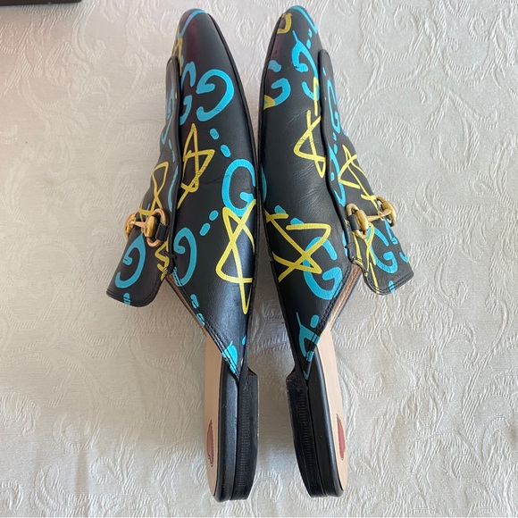 GUCCI Princetown horsebit Stars GG Slipper Mules Loafer - Picture 8 of 13